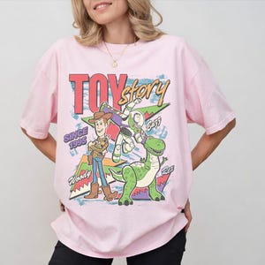 Retro Disney Toy Story 1995 Comfort Colors Shirt, Woody Buzz Lightyear Rex Tee, Disney Pixar Fest, WDW Disneyland Family Vacation 2026 Trip image 4