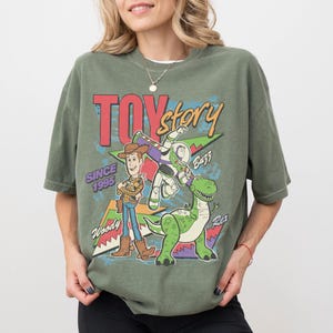 Retro Disney Toy Story 1995 Comfort Colors Shirt, Woody Buzz Lightyear Rex Tee, Disney Pixar Fest, WDW Disneyland Family Vacation 2026 Trip image 5