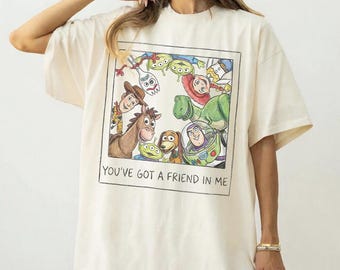 Comfort Colors Retro Pixar Toy Story You've Got a Friend in Me Photo Shirt, Toy Story Land Shirt, Disney Vacation 2026 Matching Shirt