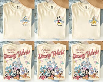 Custom Shirt Disneyworld Mickey And Friends, Custom Name Disney Family 2026 Shirts, Disneyworld Trip Tee, Disney Family Vacation 2026 Tee
