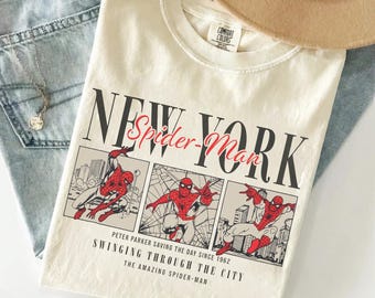 Vintage Spider-Man Brand New Day Comfort Colors Shirt: Spiderman Superhero Tshirt, Tom Holland Spidey Tee, MCU Avengers Spiderman Tee