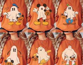 Custom All Disney Characters Halloween Shirt, Mickey And Friend Ghost Tee, Mickey's Not So Scary Halloween Party, Disney Halloween Trip Tee
