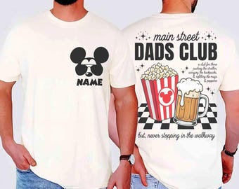 Retro Disney Main Street Dads Club Shirt, Funny Disney Dad Shirt, Epcot Drinking Team Shirt, Fathers Day Gift Tee, Family Trip Matching Tee