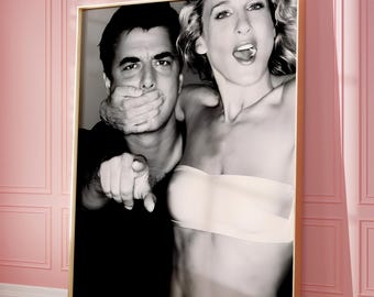Carrie Bradshaw and Mr. Big Sexy Photo Print, Carrie and Mr Big Poster, Sex and the City Wall Art, Digital Download Home Decor