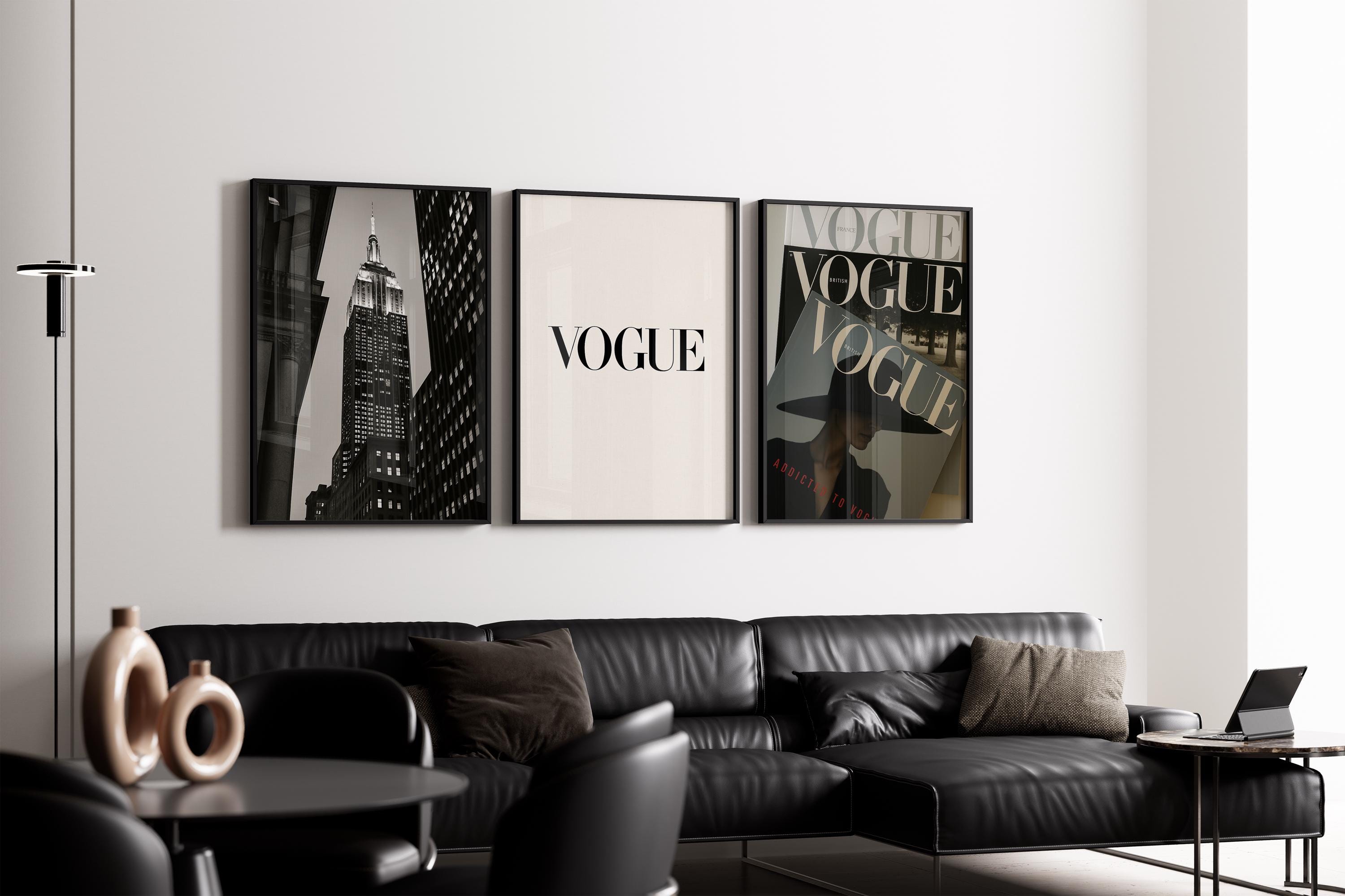 Black and White Wall Art Vogue - Etsy