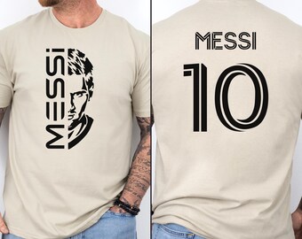 Messi 10 Football Tee – Vertical Portrait Soccer T-Shirt