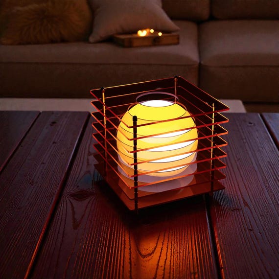 Japandi Wabi Sabi Acrylic Table Lamp | Rechargeable LED Ambient Desk Light