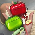 3D Apple Airpod Case with Charm Strap – Cute Red & Green Design, Soft TPU Cover for Airpods Pro 1/2/3/ 4th  Earphones, Birthday Gift for Her