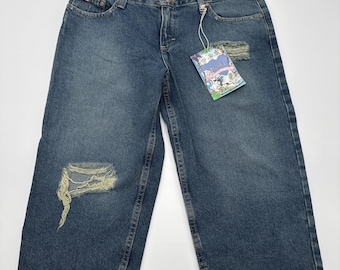 Mudd Womens Sz 11 Jorts Below Knee Shorts Raw Hem Bermuda NWT Streetwear 90s Y2K