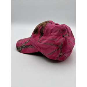 Mossy Oak Pink Camo Baseball Hat Cap Adjustable Embroidered Camouflage Y2K image 2
