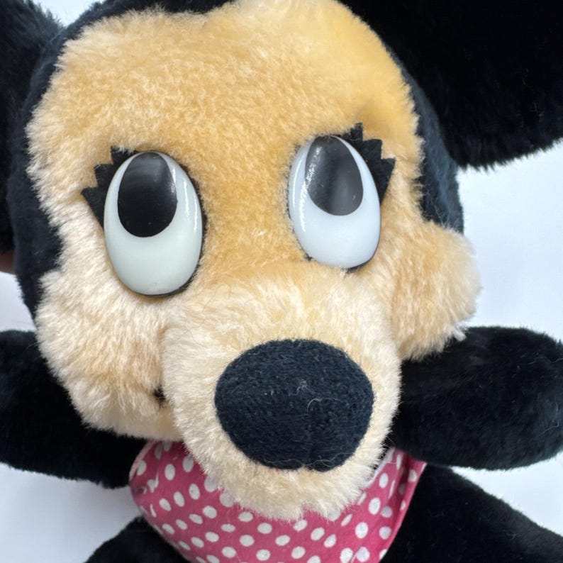 Peluche vintage de Minnie Mouse de Walt Disney, 24 cm, suave y hecho en Corea. imagen 5