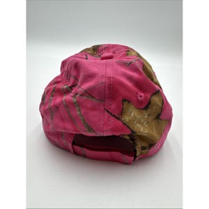 Mossy Oak Pink Camo Baseball Hat Cap Adjustable Embroidered Camouflage Y2K image 3