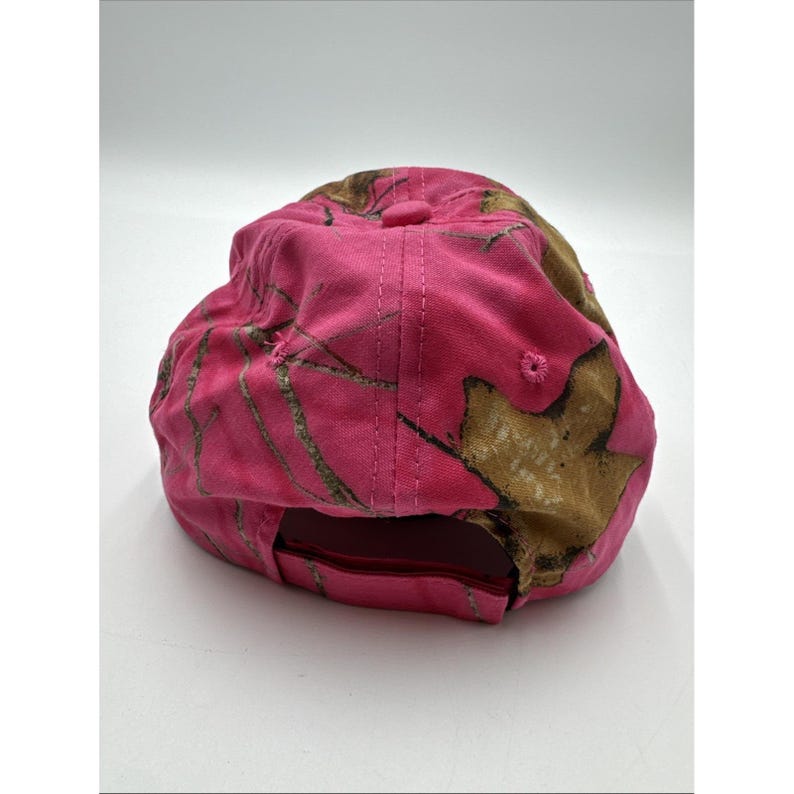 Mossy Oak Pink Camo Baseball Hat Cap Adjustable Embroidered Camouflage Y2K image 3