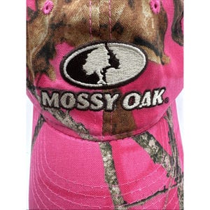 Mossy Oak Pink Camo Baseball Hat Cap Adjustable Embroidered Camouflage Y2K image 5
