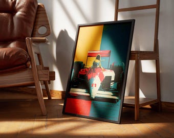 F1 Poster Pop-Art Style | Retro Motorsport Racing Decor
