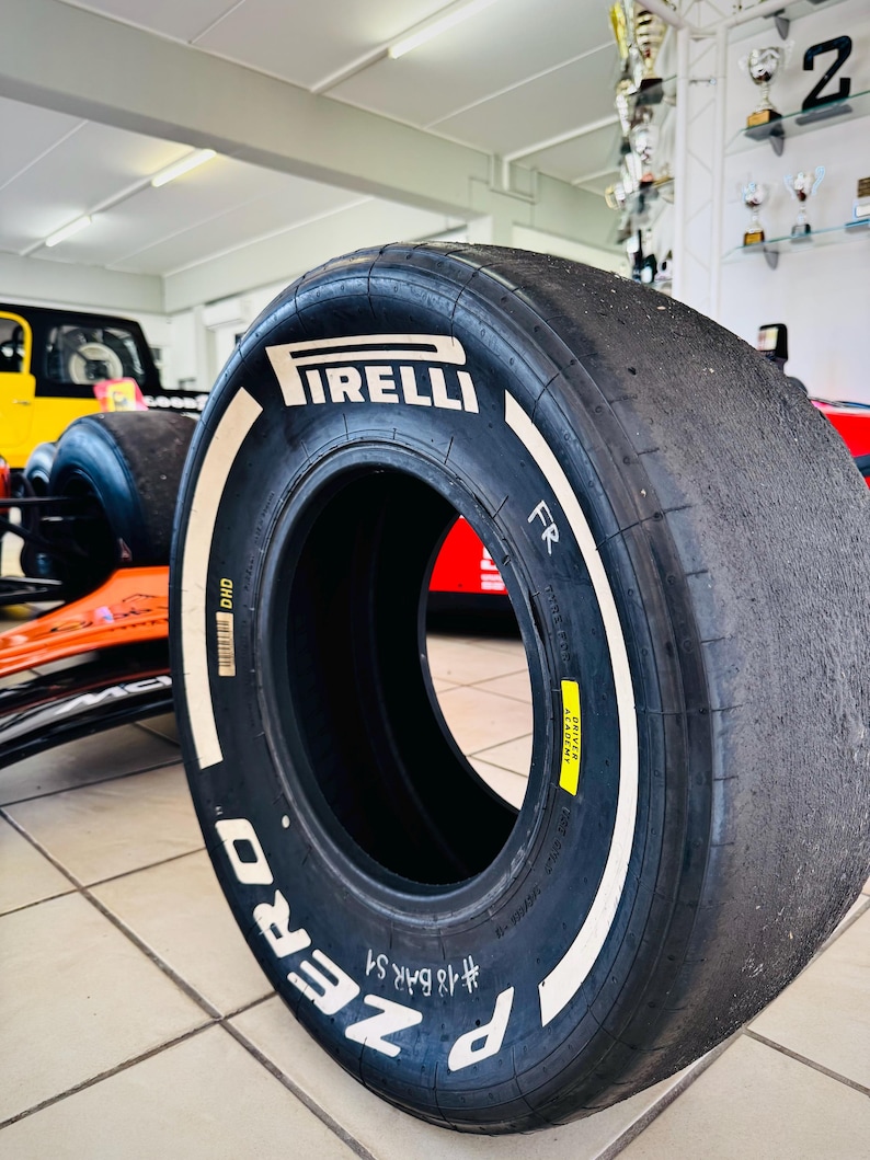 Pirelli Race Used Tyre – Authentic Formula Racing Tire for DIY Coffee Table – Motorsport Memorabilia – Sim Racing Decor image 5