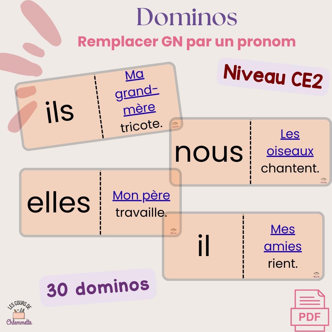 dominos-pronoms-ce1-remplacer-gn-par-pronom-jeu-grammaire-fran-ais