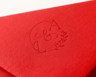 Personalized Wedding Invitation Embosser – Personalized Seal Monogram Stationery Wedding Stationery Initial embosser Bride & Groom Gift