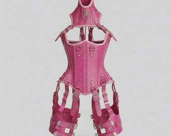 Real Leather Harness Corset for Women