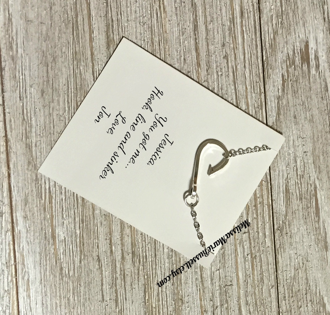 Fish hook charm pendant necklace handmade jewelry gifts Etsy