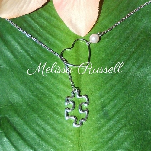 Puzzle Piece Necklace Autism Awareness Jewelry Puzzle Etsy