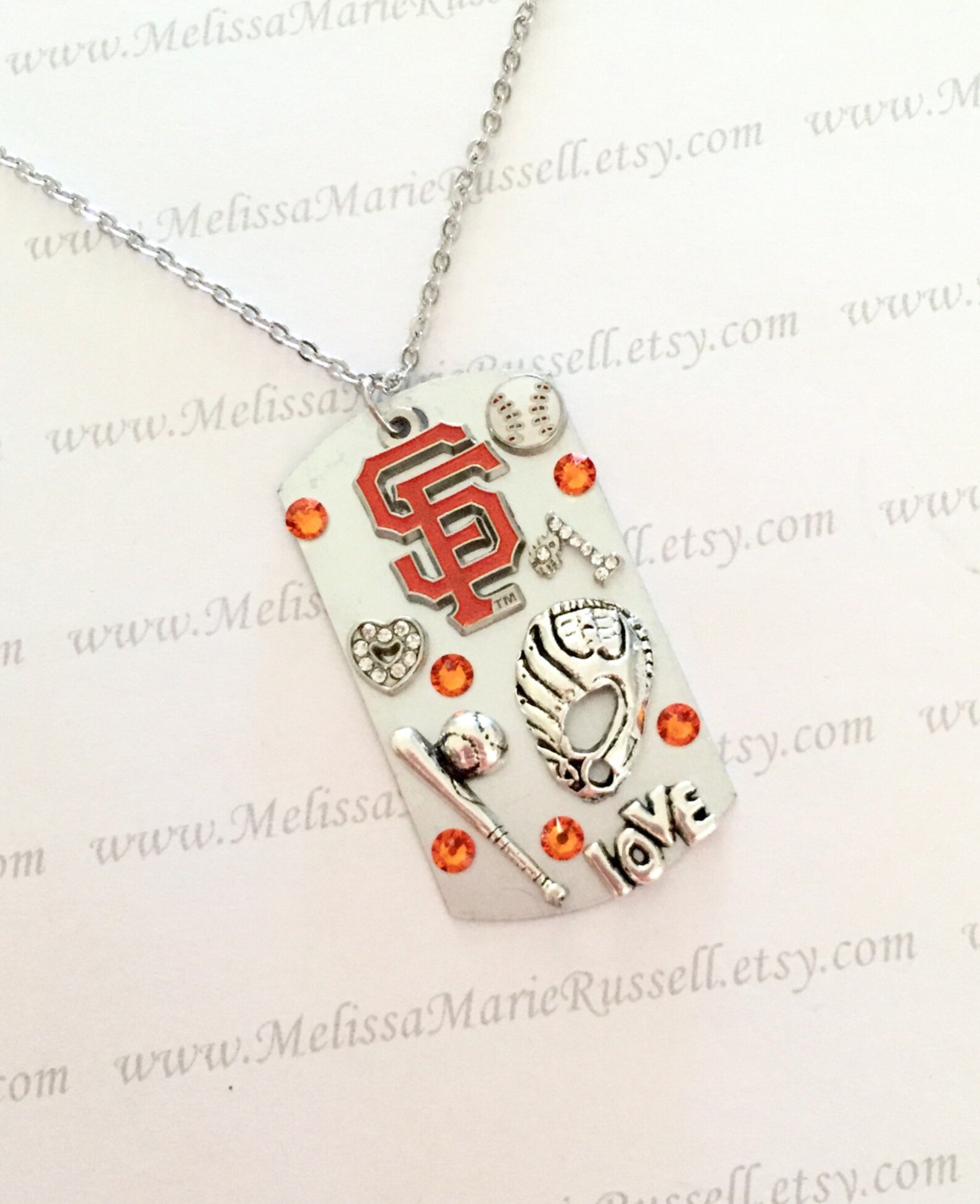 SALE San Francisco Giants Baseball Dog Tag Necklace Buster Etsy