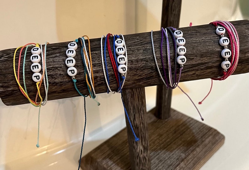 Fundraiser item: DEEP Adjustable wax coated string bracelets image 1