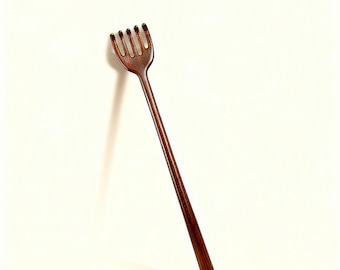 Rascador de espalda de sándalo hecho a mano - Herramienta de madera natural para aliviar la picazón