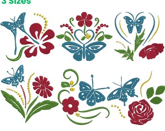 Butterfly Embroidery Design, Vibrant butterfly, colorful and modern butterfly, intricate butterfly embroidery, Machine Embroidery design
