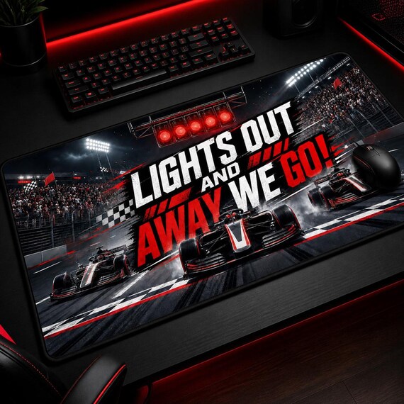 Lights Out Racing Large Desk Mat