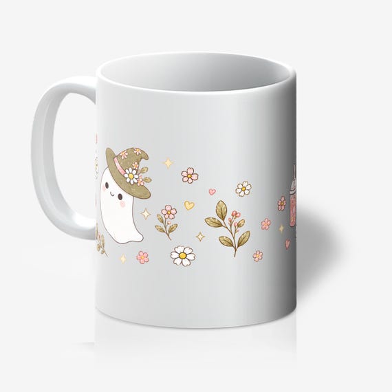 Pink Halloween Ghost Mug