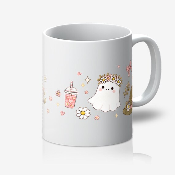 Pink Halloween Ghost Mug