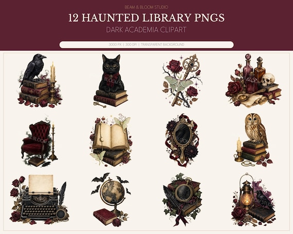 Haunted Library PNG Clipart