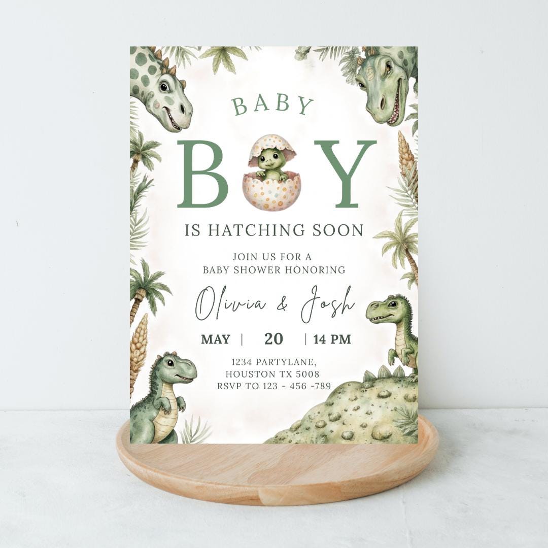 Hatching Soon Baby Shower Invitation, Editable Canva Template - Etsy
