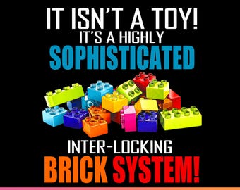 Master Builder Bricks Blocks Play Toys PNG, Building Block Digital File Download.