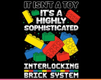 Master Builder Bricks Blocks Play Toys PNG, Building Block Digital File Download.