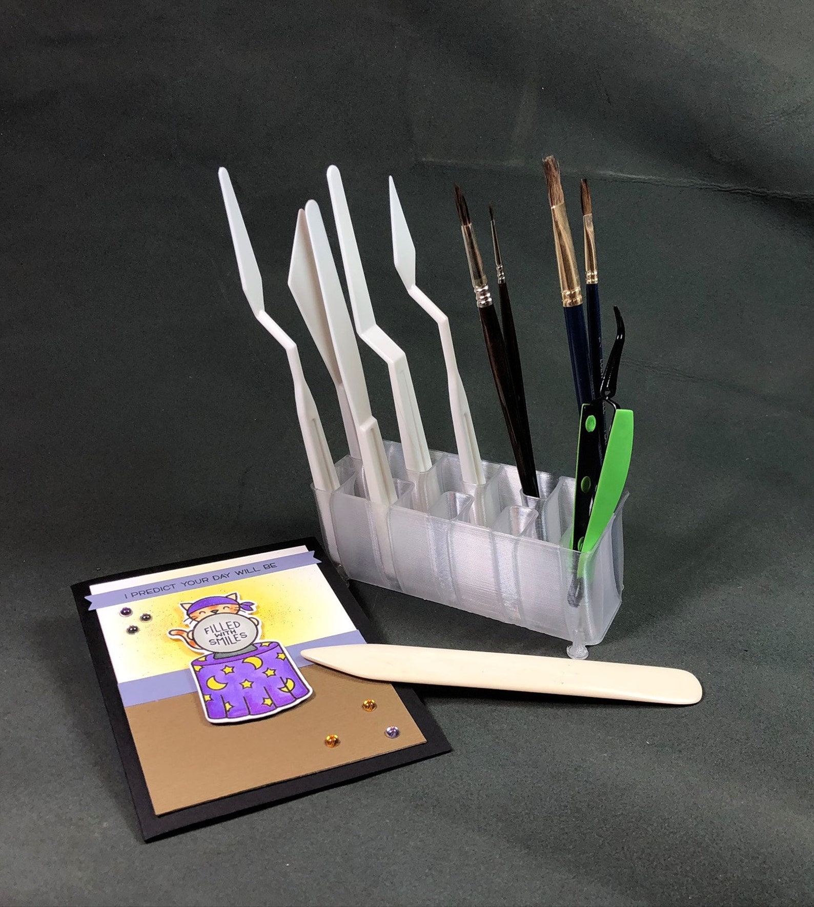 Bathtub Blender Brush Caddie / Tool Caddy / Mixed Media Caddie Etsy