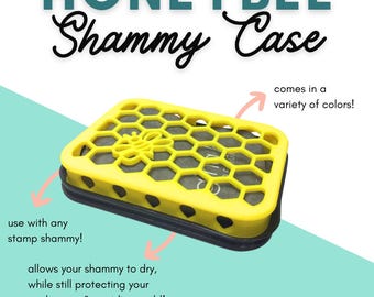 Honeybee stamp shammy holder, 3D printed honeybee chamois container