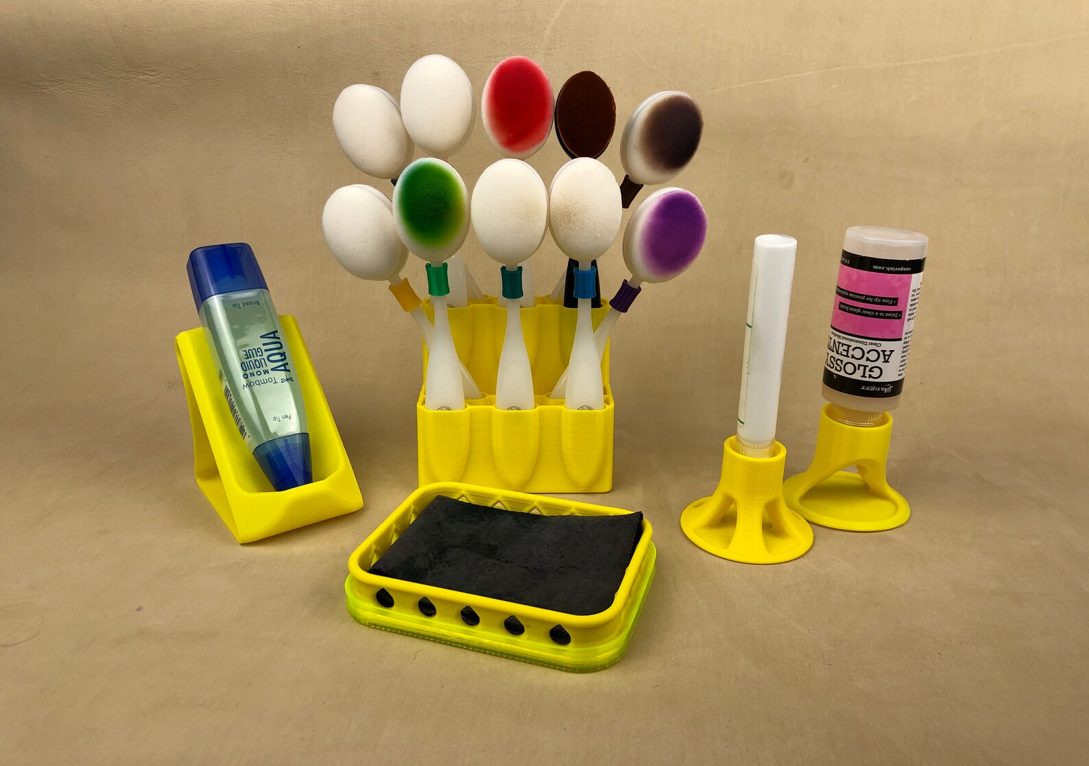 Rainbow Colors Glue Holder // Tool Holder // Glue Stand // Etsy