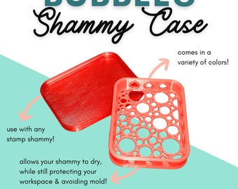 Bubbles stamp shammy case, 3D printed storage container