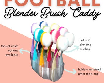 Football Blender Brush Caddie / Tool Caddy / Mixed Media Caddie