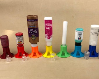 Rainbow colors glue holder // tool holder // glue stand // crafter gift // tool stand
