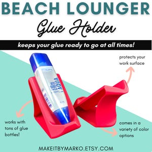 Beach lounger glue holder