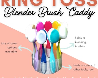 Ring Toss Blender Brush Caddie, Tool Caddy, Mixed Media Caddie