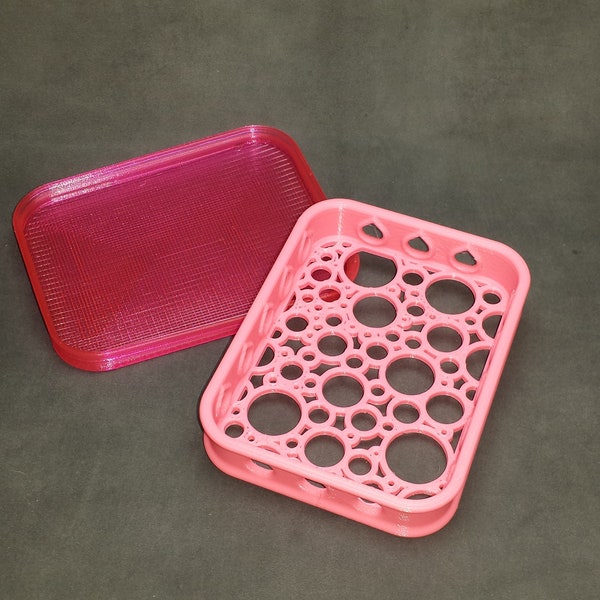 Bubbles stamp shammy case, 3D printed storage container