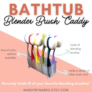 Bathtub Blender Brush Caddie / Tool Caddy / Mixed Media Caddie
