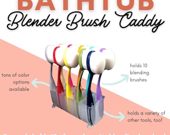 Bathtub Blender Brush Caddie / Tool Caddy / Mixed Media Caddie