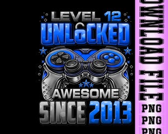 12. urodziny chłopca, poziom 12, gracz, 12-letnia gra wideo, impreza, Png, poziom 12 odblokowany, chłopiec gracz Png, odblokowany Png, 12. urodziny Png