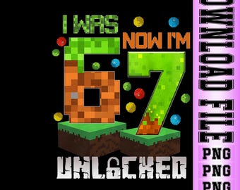 Tenía 6 años, ahora tengo 7 - 67 Meme Divertido PNG — Cumpleaños Infantil / Descarga Digital.