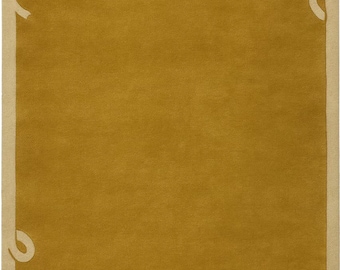 Handgetufteter Wollteppich, modernes minimalistisches Design
